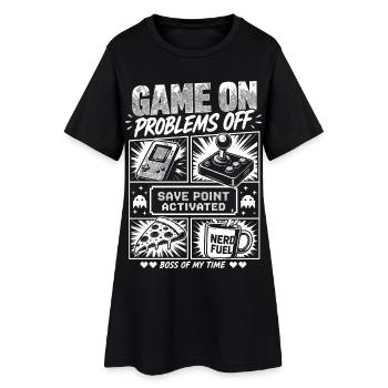 Problèmes de Game On Off Retro Gaming - Robe T-shirt Femme - noir - Devant