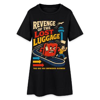 La Revanche des Bagages Oubliés - Robe T-shirt Femme - noir - Devant