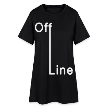 Hors ligne - Robe T-shirt Femme - noir - Devant