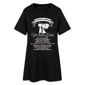 Ich liebe dich - Ehemann - Frauen T-Shirt-Kleid - Schwarz - Vorne