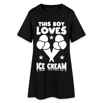 Petit amateur de glaces - Robe T-shirt Femme - noir - Devant