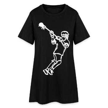 Lacrosse Profi Zeichnung - Frauen T-Shirt-Kleid - Schwarz - Vorne
