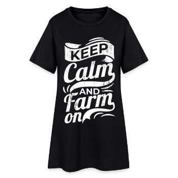 Stay calm and cultivate the land - Women’s T-Shirt Dress - black - Front