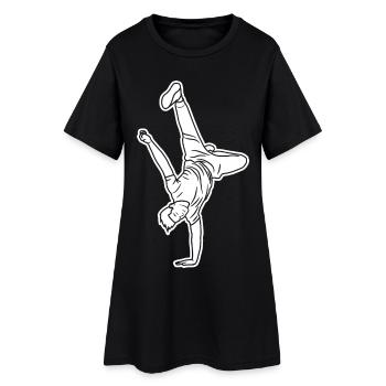 Croquis B Boy - Robe T-shirt Femme - noir - Devant