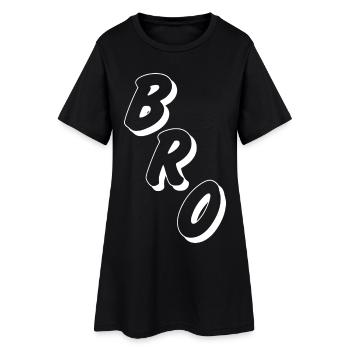 Bro Kumpel, Freund/Freundin - Frauen T-Shirt-Kleid - Schwarz - Vorne