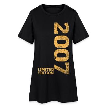 Limited Edition 2007 18. Geburtstag Geschenk - Frauen T-Shirt-Kleid - Schwarz - Vorne