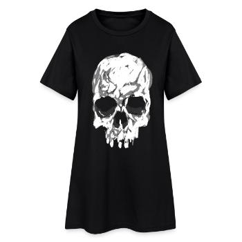 Crâne - Robe T-shirt Femme - noir - Devant