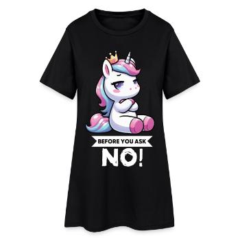Avant que vous ne demandiez, pas de licorne licorne fan de licorne - Robe T-shirt Femme - noir - Devant