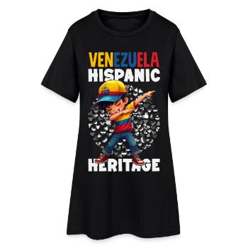 Venezuela Flagge Stolz & Heimat Venezuela - Frauen T-Shirt-Kleid - Schwarz - Vorne