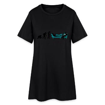 evolution_therapeut_psychologe_11_2016_b - Frauen T-Shirt-Kleid - Schwarz - Vorne
