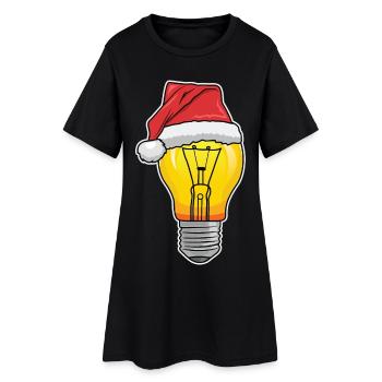 Noël électricien - Robe T-shirt Femme - noir - Devant