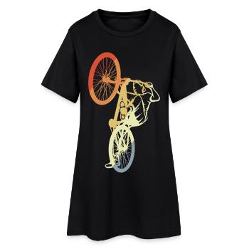 Rider de BMX vintage - Robe T-shirt Femme - noir - Devant