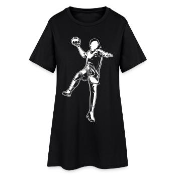 Joueuse de handball - Robe T-shirt Femme - noir - Devant