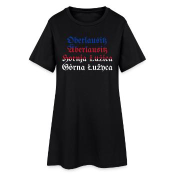 Haute-Lusace avec drapeau sorabe bleu-rouge-blanc - Robe T-shirt Femme - noir - Devant