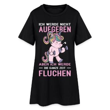 Einhorn Geschenk Fitness Sport Frauen Mädchen - Frauen T-Shirt-Kleid - Schwarz - Vorne