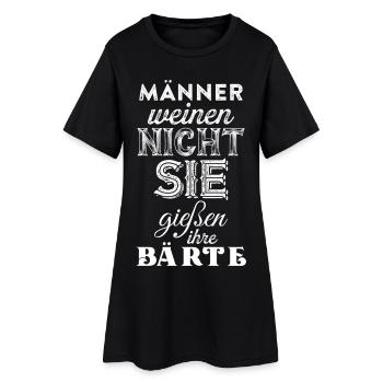 Männer weinen nie sie gießen ihre Bärte / Bart - Frauen T-Shirt-Kleid - Schwarz - Vorne