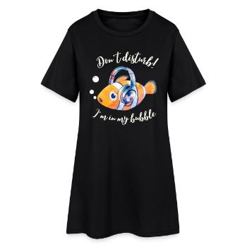 Nicht stören! Ich bin in meiner Blase - Frauen T-Shirt-Kleid - Schwarz - Vorne