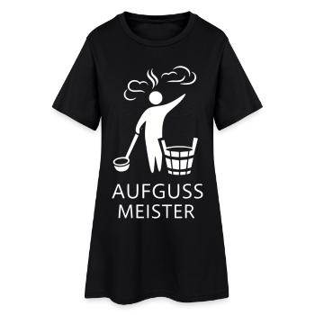 Sauna Aufguss Meister Fächer Piktogramm Minimalist - Frauen T-Shirt-Kleid - Schwarz - Vorne