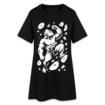 Bouldern Kletterkraft Gorilla Silberrücken Stärke - Frauen T-Shirt-Kleid - Schwarz - Vorne