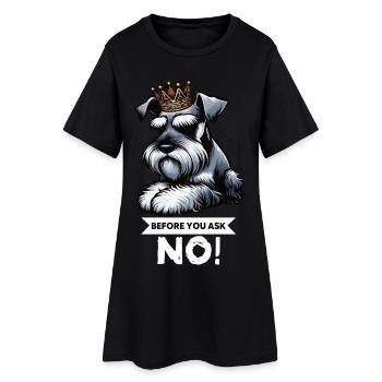 Avant que vous ne demandiez Schnauzer Riesenschnauzer - Robe T-shirt Femme - noir - Devant