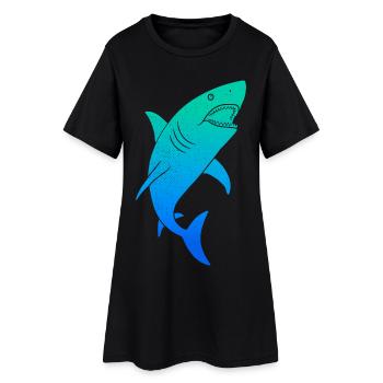 Requins Requins Enfants Colorés Garçons Garçons Shark - Robe T-shirt Femme - noir - Devant