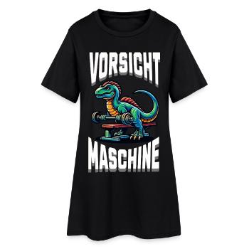 Gym Shirt – Beware Machine - Women’s T-Shirt Dress - black - Front