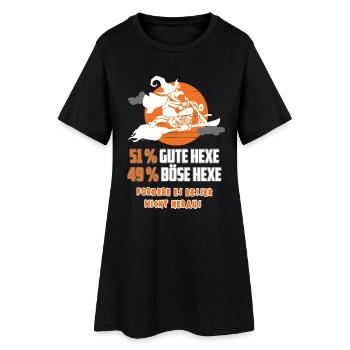 Gute Hexe Böse Hexe - Frauen T-Shirt-Kleid - Schwarz - Vorne