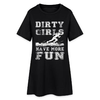 Dirty Girls have more fun - Running Tee - Frauen T-Shirt-Kleid - Schwarz - Vorne