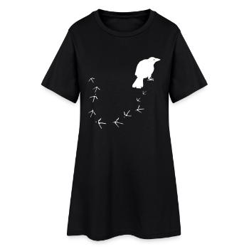 Crow - Women’s T-Shirt Dress - black - Front