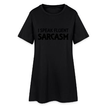 I speak fluent sarcasm - Robe T-shirt Femme - noir - Devant
