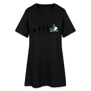 Evolution des Mannes Motorrad-Polizist 09 2016 - Frauen T-Shirt-Kleid - Schwarz - Vorne