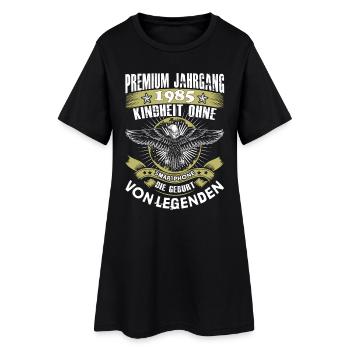 Jahrgang 1985 - Frauen T-Shirt-Kleid - Schwarz - Vorne