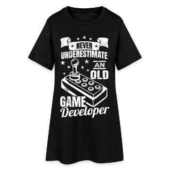 Alter Spieleentwickler Großvater - Frauen T-Shirt-Kleid - Schwarz - Vorne