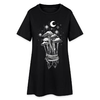 Champignons Magic Champignons Magiques - Robe T-shirt Femme - noir - Devant