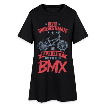 Ancien cycliste BMX - Robe T-shirt Femme - noir - Devant