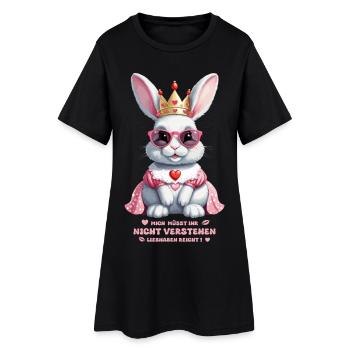Reine des lapins mignons - Robe T-shirt Femme - noir - Devant