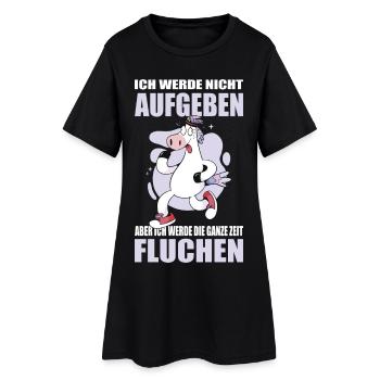 Einhorn Geschenk Joggen Läufer Frauen Männer - Frauen T-Shirt-Kleid - Schwarz - Vorne