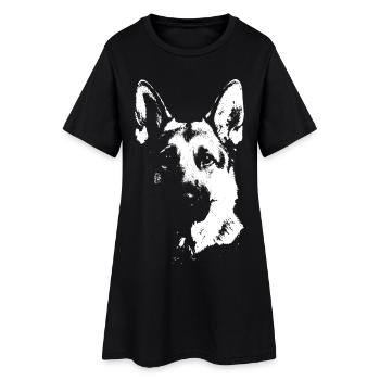 T-shirt Berger Allemand – chien loyal protecteur - Robe T-shirt Femme - noir - Devant