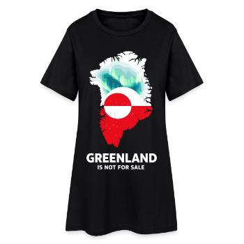 Drapeau Groenland cadeau de Noël arctique - Robe T-shirt Femme - noir - Devant