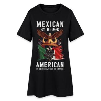 Fierté du Mexique & Maison Drapeau du Mexique - Robe T-shirt Femme - noir - Devant