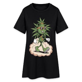 T-shirt Cannabis Weed avec lunettes de soleil - Robe T-shirt Femme - noir - Devant