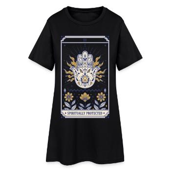 Spiritualité Zen Lotus Protégé Spirituellement - Robe T-shirt Femme - noir - Devant