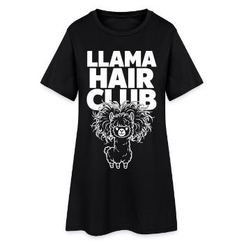 Club de Lama Hair avec Lama Hirsute - Robe T-shirt Femme - noir - Devant