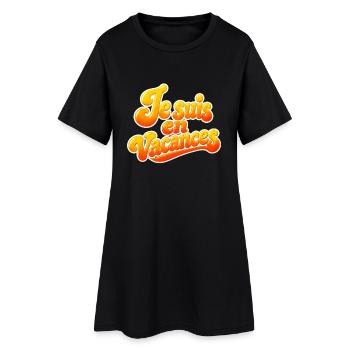 Je suis en vacances - Robe T-shirt Femme - noir - Devant