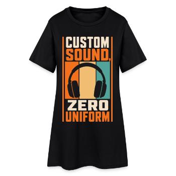 Musik – Custom Sound Zero Uniform - Frauen T-Shirt-Kleid - Schwarz - Vorne