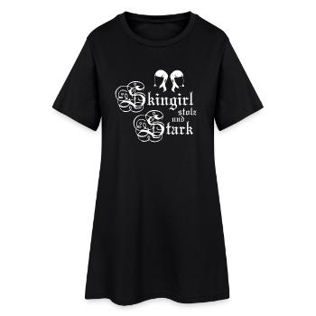 Skingirl Stolz & Stark - Frauen T-Shirt-Kleid - Schwarz - Vorne