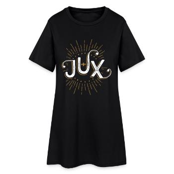 JUX / Jux & Tollerei Duo - Frauen T-Shirt-Kleid - Schwarz - Vorne