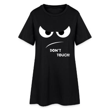 Dont Touch Two - Frauen T-Shirt-Kleid - Schwarz - Vorne