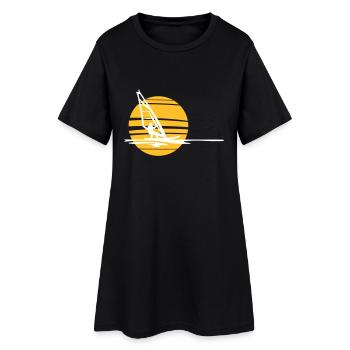 Sport Surfer Sonne - Frauen T-Shirt-Kleid - Schwarz - Vorne