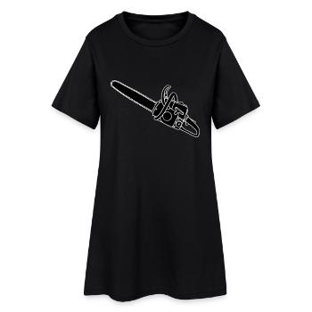 Tronçonneuse 2 - Robe T-shirt Femme - noir - Devant